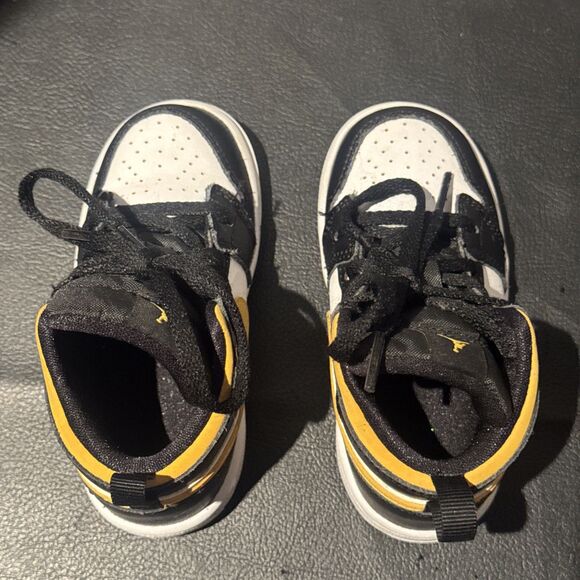 Air Jordan 1 Mid TD 'Black Gold' Size 7C 640735-177 with box - Picture 6 of 11